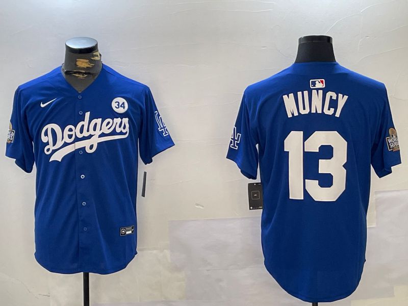 Men Los Angeles Dodgers #13 Muncy Blue Game 2024 Nike MLB Jersey style 1121->los angeles dodgers->MLB Jersey